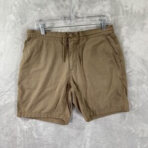 Taylor Stitch Tan Flat Front Men Shorts